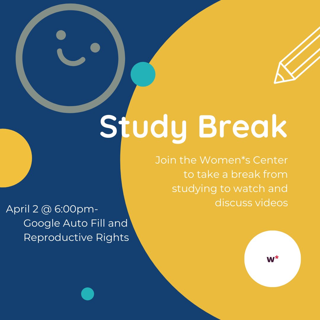 Tomorrow!  Join us for a study break, and watch some clips about reproductive justice followed by discussion!  We'll also be debuting our Google autofill video about menstrual cups!

Register here: tinyurl.com/RJMCWC