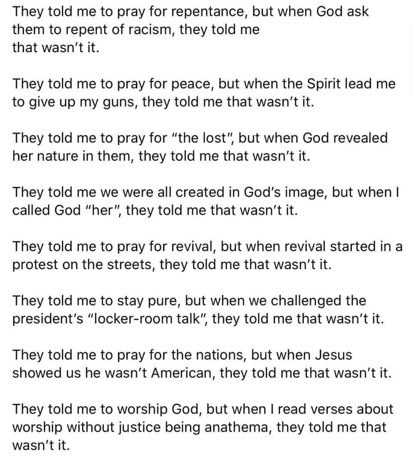 theonlysethbird's tweet photo. @CarlosHappyNPO is so eloquent and captures these concepts so seemingly easily. #christianforsocialjustice #exvangelical #stillchristian https://t.co/DnEzMHKCiX
