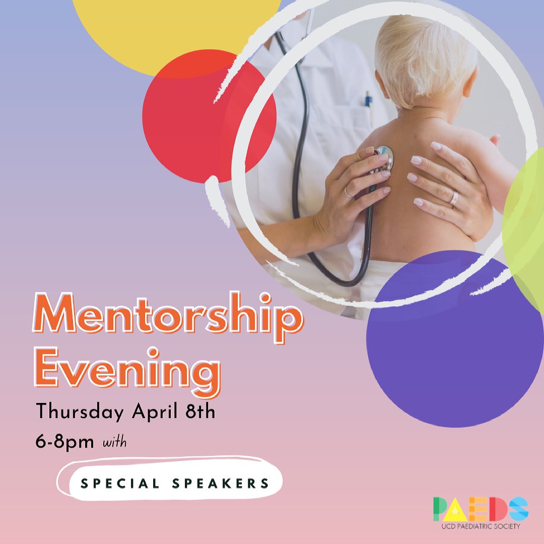 Our anticipated Mentorship Evening is just around the corner✨

We have some amazing speakers from the paediatric field lined up! (stay tuned for their reveal)

So make sure to join us next Thursday🙌

Sign ups: docs.google.com/forms/d/e/1FAI…