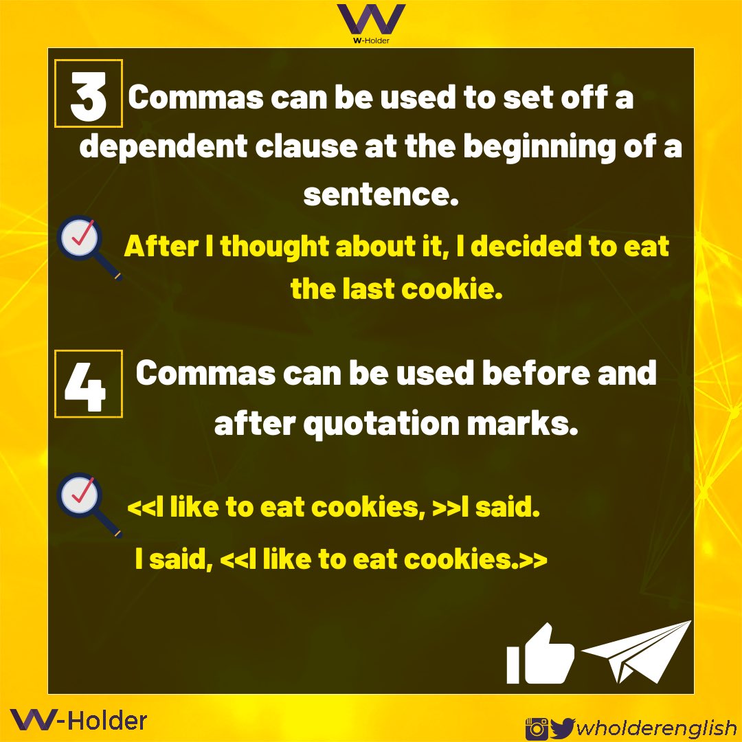 enthemanhattan's tweet photo. .
.
.
#WHolder #LearnEnglish #englishturkish #commarules https://t.co/OWDpBeh3hd