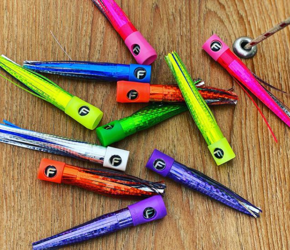 FathomOffshore's tweet photo. Closer look at our NEW Mylar Chuggers and flat heads that will add some color, flash and action to your ballyhoo.

Click the link below to purchase.

https://t.co/3rawy48Bm0

#MayTheBestLureWin  #ballyhoo  #trollinglures #offshoreapparel #fishing #FathomOffshore #sportfishing https://t.co/dc6FfwOHvz