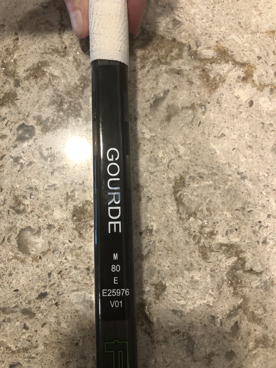MrsCouture217's tweet photo. Thank you to the amazing @TBLightning organization for not only including me on the #TweetTape but also for the surprise of @YanniGourde game used stick! #GoBolts https://t.co/axZdICN8oJ