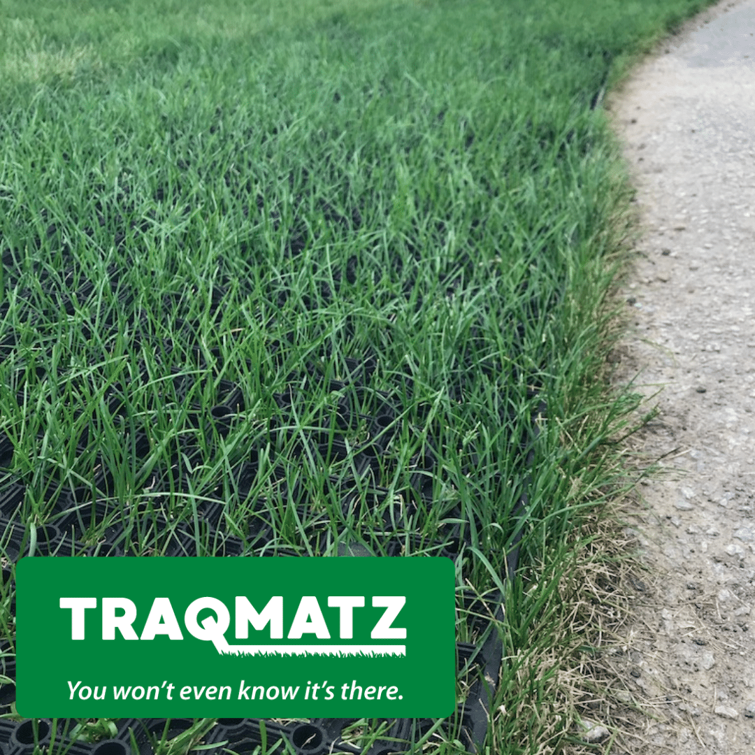 Traqmatz's tweet photo. It's that time of year! Eliminate wear spots by installing Traqmatz to ensure your course is ready for all the traffic golf season 2021 is expected to bring! Pictured- another cart path edge where Traqmatz is used to eliminate unsightly wear.

#eliminatewearpaths #greenkeeping https://t.co/h4tuEuVbqm
