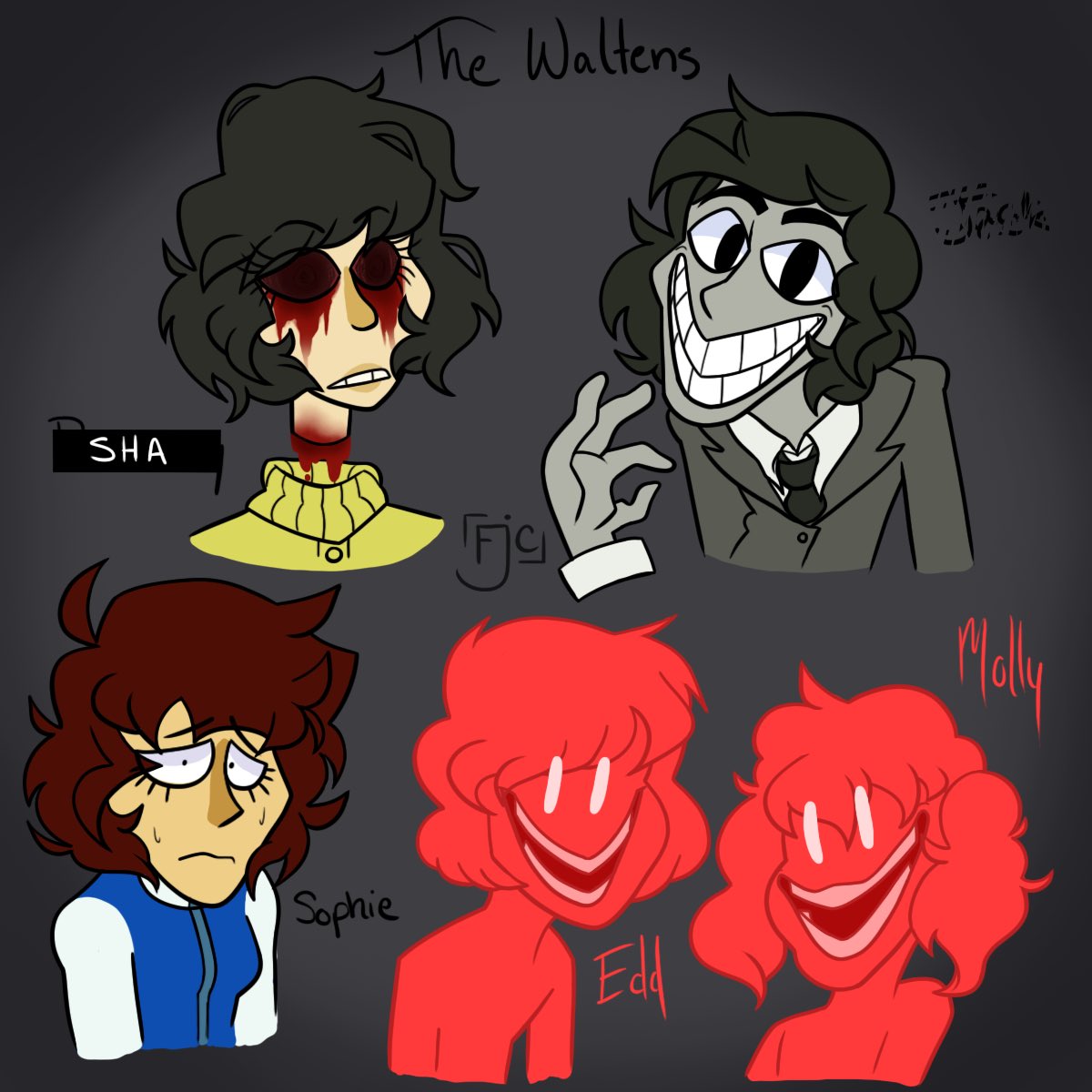 CityFlap's tweet photo. TW on 3rd Slide// Blood, Creepy Imagery
More #TheWaltenFiles doodles because I am unhinged ✌️✨ https://t.co/yfZHuxuWwb