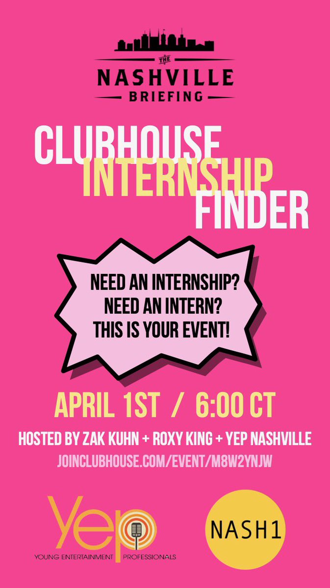 RoxyKing_'s tweet photo. If you work at a music company and are looking for an intern, or if you’re a student looking for a music industry internship, join us on clubhouse tonight! #musicindistry #WIM #womeninmusic 

https://t.co/069hvCqQqb https://t.co/GtmGNaKOUm