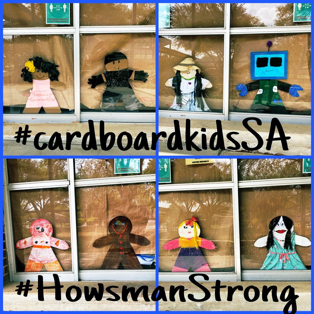 BiselvaOrtega's tweet photo. I am so proud of our Howsman GT students & families. This is our first year participating in the ChildSafe campaign to bring awareness to help end childhood abuse and neglect. Way to go Eagles! #howsmanstrong #cardboardkidsSA #ChildAbusePreventionMonth https://t.co/dFOcNdPt6Q