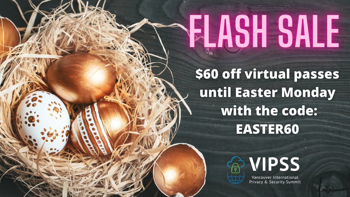 VIPSSummit's tweet photo. Register by April 5th and save🐰Take advantage of our Flash #Sale and save $60 at registration with the code: EASTER60 for a virtual pass at $290+tax until midnight on Monday, April 5th. #VIPSS21 Agenda: https://t.co/Z7oVgUx3dR https://t.co/BrIdwyyg63