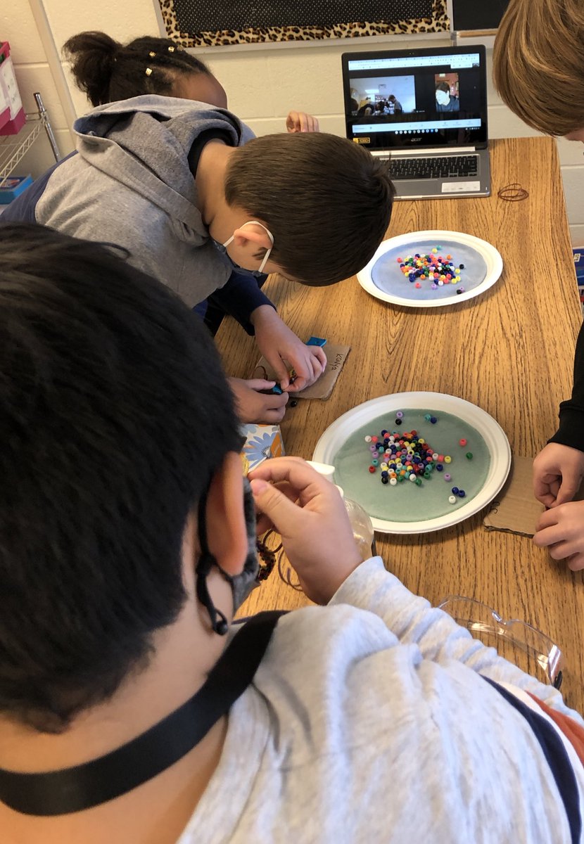 BonnieSears20's tweet photo. Best. Day. Ever. Ss @WillowRoadPS @ugdsb got to put the finishing touches on their Métis art meets math project with artist Leslie Muma. Can you spot the pattern core? Where was the pattern reflected? #patterning #geometry https://t.co/nLXxAPDZLI