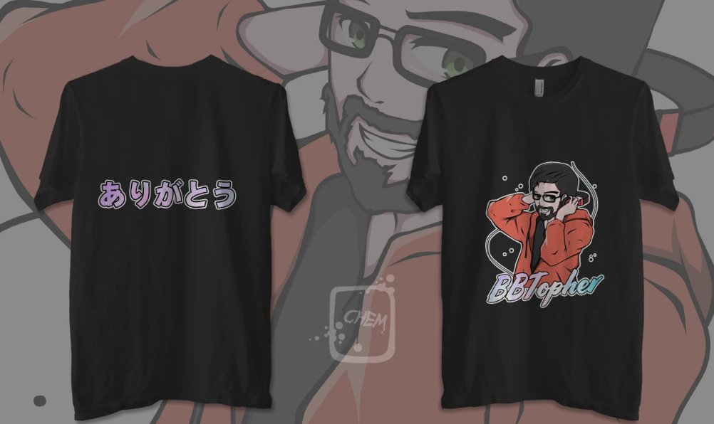 BBTopher's tweet image. All international orders have begun printing and shipping. If you live outside the US expect the shirts in as little as two weeks. For all US viewers, my local printer has begun work. I'm hoping to get those shirts shipped next week or the week after. The process has begun!