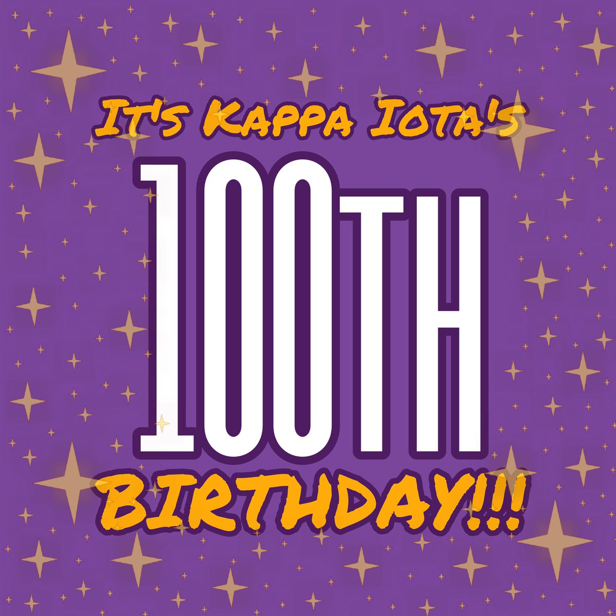 ACKappaIota's tweet photo. Happy Birthday to us! Thank you for 100 years of badassery and fun💜💛 https://t.co/b7ABl8VNnW