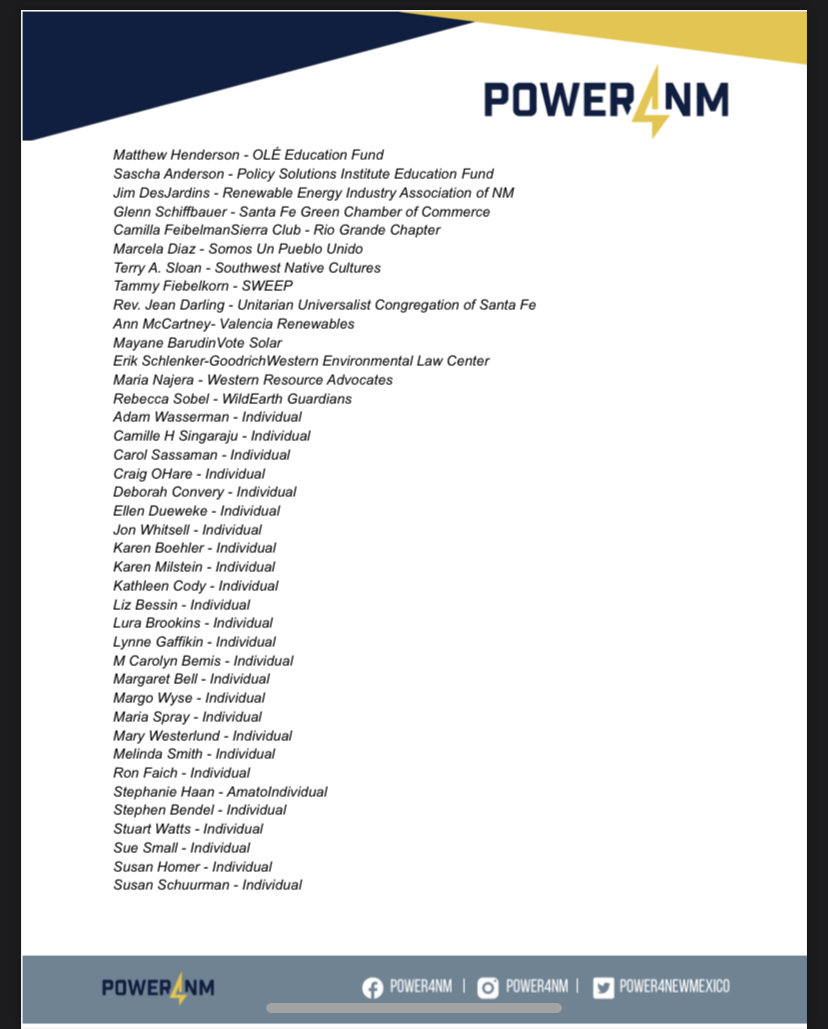 jpovijua's tweet photo. @GovMLG Dozens of orgs and individuals thank and support your hard work! please sign #sb112 ASAP! This is crucial legislation to ensuring a #JustTransition in #NM @Power4NewMexico @Sen_MimiStewart @anrubio @MelanieforNM https://t.co/umF8Mu6XUR