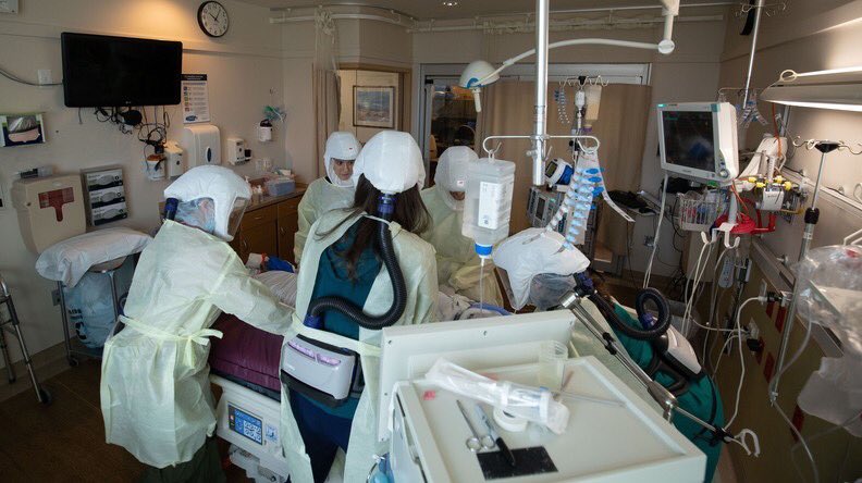 There’s a ton of talk of creating ICU beds so here’s a short breakdown. 

ICU beds being created vs ICU beds we need. 

A bed doesn’t come with a nurse, RT, physio, nutritionist, aide, porter, or Intensivist.