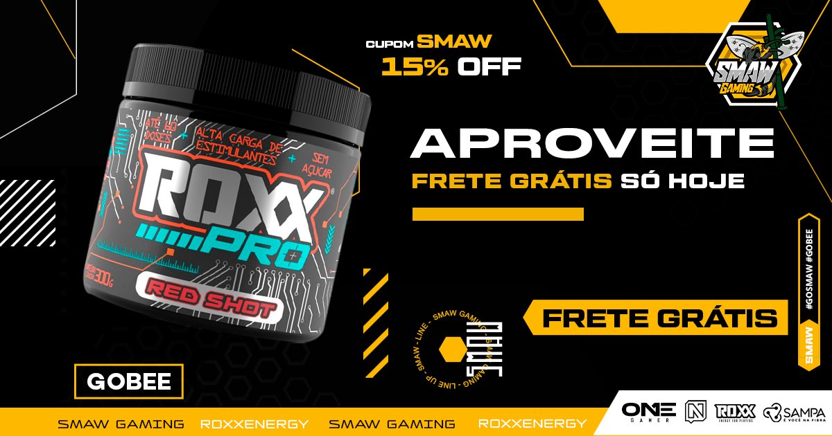 [Promoção - <a href="/roxxenergy/">Roxx Energy</a>]

Já experimentou o novo Roxx Pro? Não? 😲 Chegou a oportunidade perfeita, hoje o frete está GRÁTIS na compra dele! 

E mais, com o cupom SMAW, você pode garantir o seu com mais 15% de desconto!

Aprimore seus reflexos + 2x energia:
roxxenergy.com.br/roxx-pro-red-s…