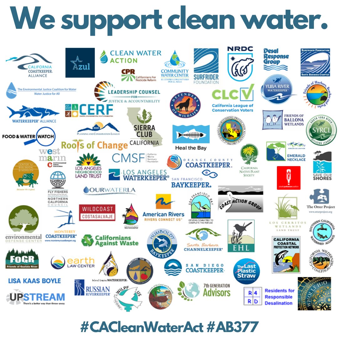 Everyone deserves clean water - not just the wealthy! That is why we introduced #AB377 - the #CACleanWaterAct - so that all Californians can have access to drinkable water, clean swimming holes, and fish that's safe to eat. We demand clean water in our lifetime!