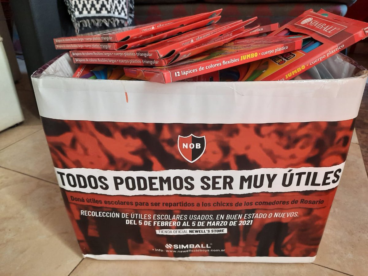 CANOBsolidario's tweet photo. 5ta. Campaña "Todos podemos ser muy útiles". Gracias a todos los socios y socias que colaboraron. Gracias @simball_arg por llenar de colores las cartucheras de tantos niños y niñas. https://t.co/fuaSzoTqGU