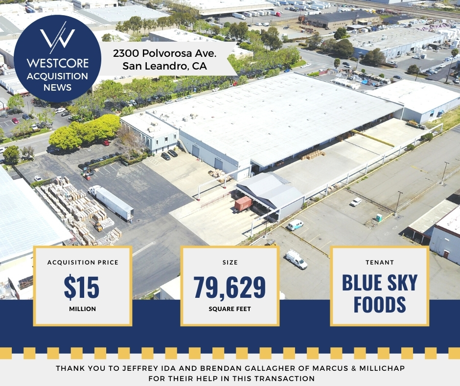 Westcore (@westcore) on Twitter photo We’re no April Fools with this acquisition! Thanks, Jeffrey Ida and Brendan Gallagher of <a href="/MMREIS/">Marcus & Millichap</a>, for your help securing a fantastic #warehouse property in a hard-to-beat #sanleandro location! We’re no April Fools with this acquisition! Thanks, Jeffrey Ida and Brendan Gallagher of <a href="/MMREIS/">Marcus & Millichap</a>, for your help securing a fantastic #warehouse property in a hard-to-beat #sanleandro location!