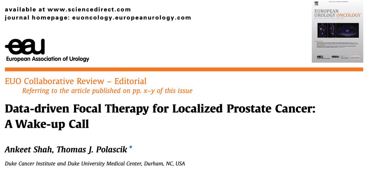 EurUrolOncol's tweet photo. @EurUrolOncol Article in Press: Data-driven Focal Therapy for Localized Prostate Cancer: A Wake-up Call https://t.co/PoDYer0TWj @ThomasPolascik https://t.co/3BNpbN0L6N