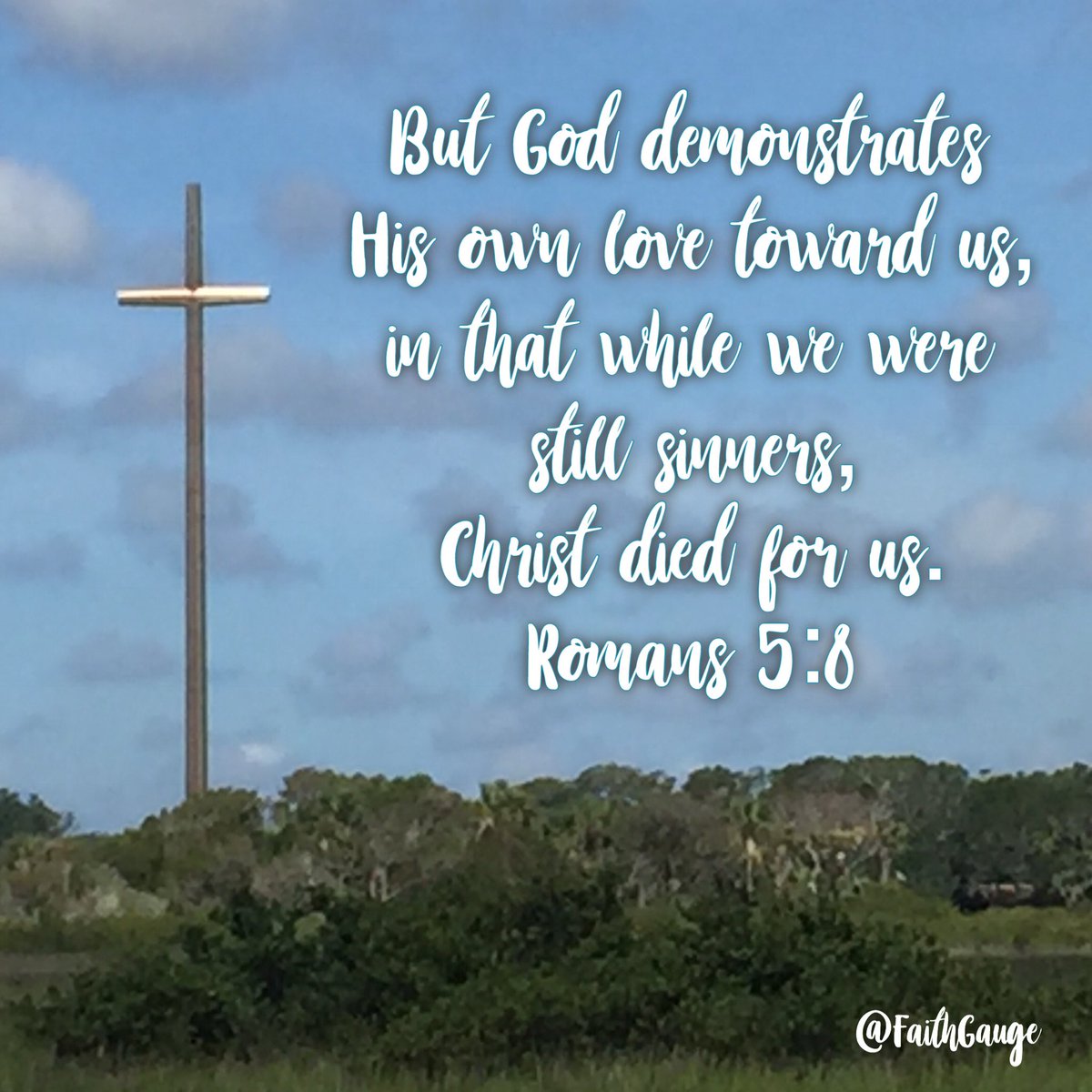 FaithGauge's tweet photo. Romans 5:8 NKJV. The ultimate act of love - Jesus Christ dying on the cross for our sins. #faith #praise #Jesus #Christ #love #cross #HolyWeek #Easter #Easter2020 #Christianity #amazing #grace #truth #God #Bibleverse #verseoftheday https://t.co/74HLAfOq6T