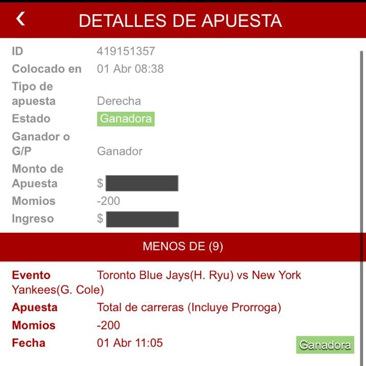 MuroPicks's tweet photo. Se cobra la otra jugada que traíamos el día de hoy. Buen duelo de pitcheo en el #OpeningDay https://t.co/aXHl7BfL3j