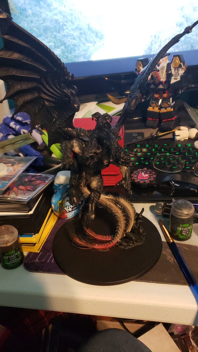 koshadesdead's tweet photo. @miniwargaming Um completed paints or what im activity working on? Cause if its what im working on well....i think ill be alright. If its completed its a melusai i think https://t.co/6vNb9kA1fb