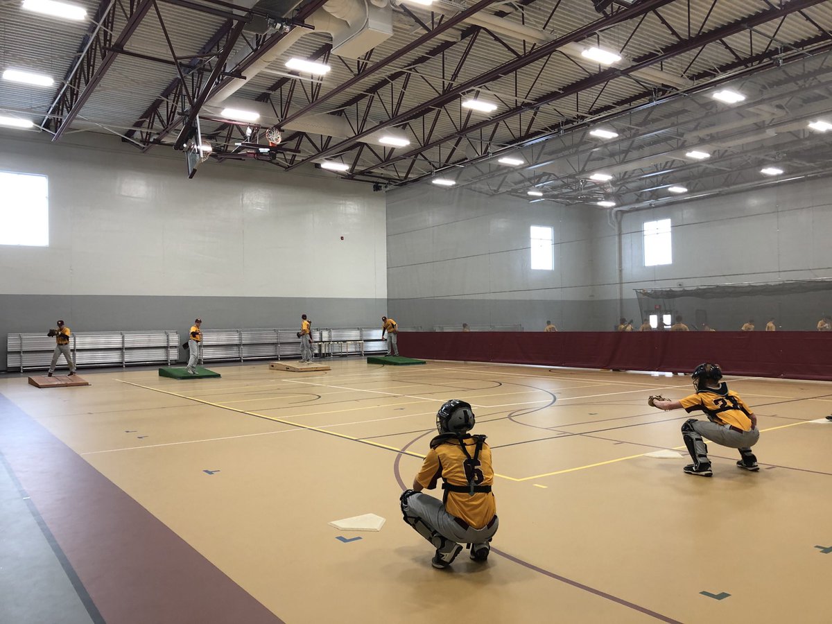 AlexTigersBBall's tweet photo. BP work today! Getting ready 1st games Saturday! New auxiliary gym game changer! #ATbaseball https://t.co/xOcgyPXXOp
