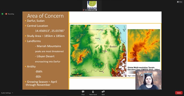 FSUGeosciences's tweet photo. Congratulations to our senior student Ivy Knapp @FSUGeosciences @uncfsu for successfully presenting her research about desertification and conflicts in Sudan using remote sensing Landsat imagery data at the national @ASPRSorg Conference today. #remotesensing #Landsat #GEOINT https://t.co/r2jhbU0UzQ