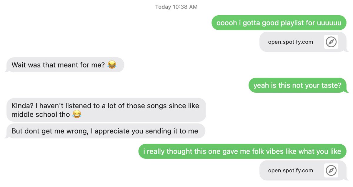 kylekazimour's tweet photo. My friend @Ford_Loskill and I send each other spotify links all the time since we both like folk and indie/alt music.

I found this playlist today that I thought was just what he needed. https://t.co/9DTjkIQ2Fi