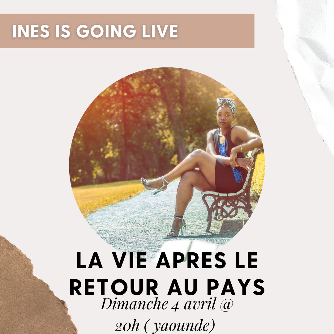 Ntsama29's tweet photo. 📌L’ épisode 10 de Inès is going live s’annonce bien ! Avec @NatAshima et Michael Ntsama, on parlera de leur nouvelle réalité depuis leur retour au pays! 
Ce sera mon premier live avec deux invités et je suis toute excitée 🤩 

Rendez-vous dimanche à 20h? https://t.co/DQApys4BXN
