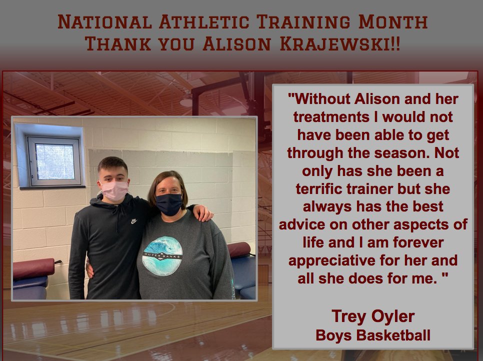 SC Athletics wants to extend a sincere thank you to a veteran finishing her 16th year at State High, Head Athletic Trainer Alison Krajewski!  She is a skilled and masterful trainer, and she truly cares for all the student-athletes she serves. Thank you for all you do Alison!