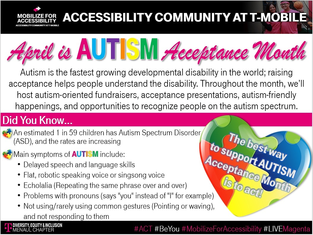 team505menaul's tweet photo. Team 505 PhenoMenaul celebrates Autism Acceptance Month! π€
#MobilizeForAccessibility #BeYou #ACT #LiveMagenta https://t.co/qQKOYB50Fz