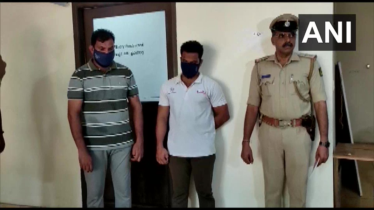 ANI's tweet photo. Karnataka: 2 persons arrested in Mangaluru for dropping objectionable items in the offering box of a temple

"One of the accused who was involved in the act died few months after the incident. Fearing the same, two accused confessed the act &amp; were arrested. Probe on," says police https://t.co/6RxHugjja6