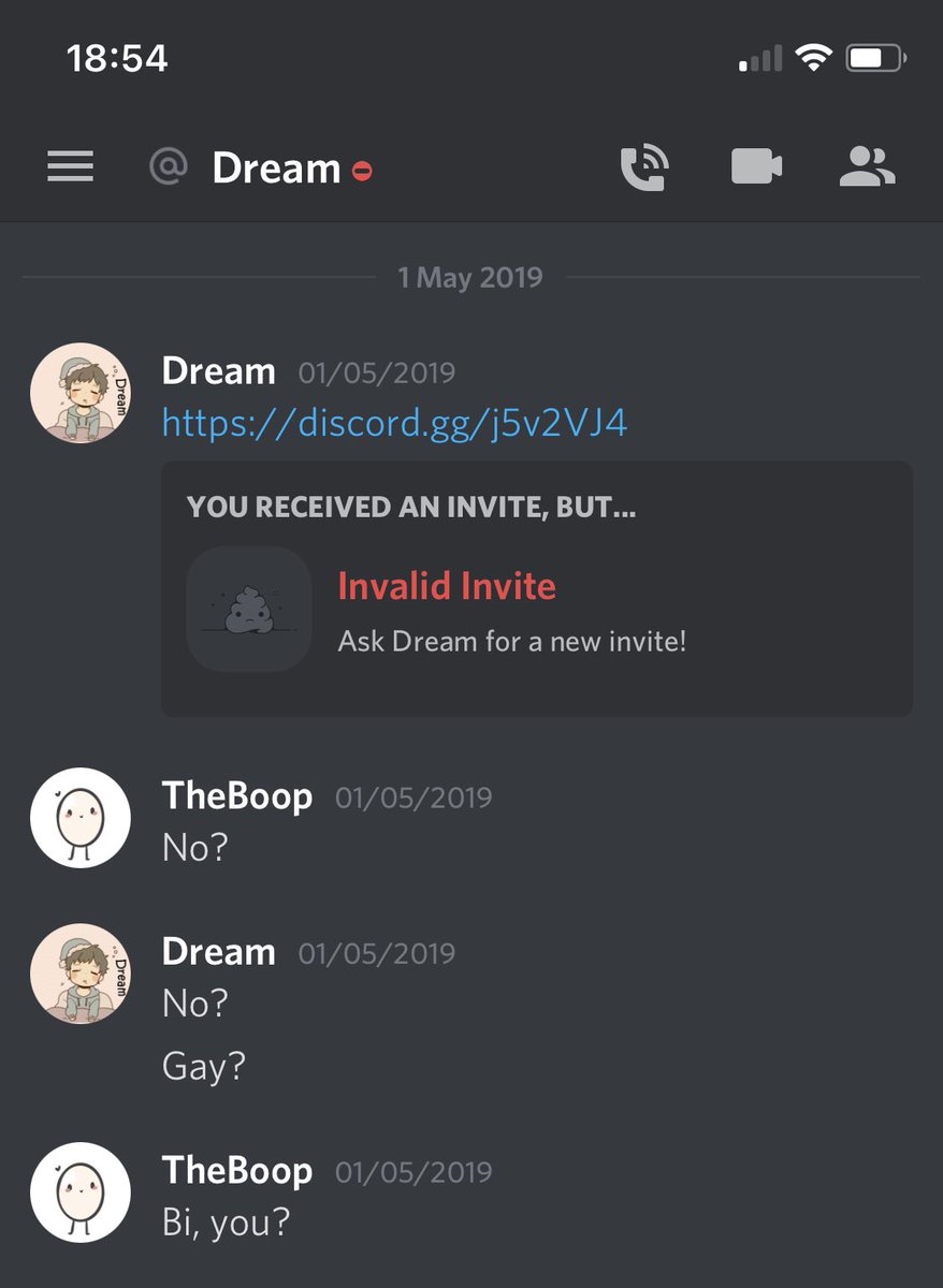TheBwoop's tweet photo. Throw back to when dream called me out because I didn’t want to join his discord 🥺 https://t.co/4Q4UKVJXpx