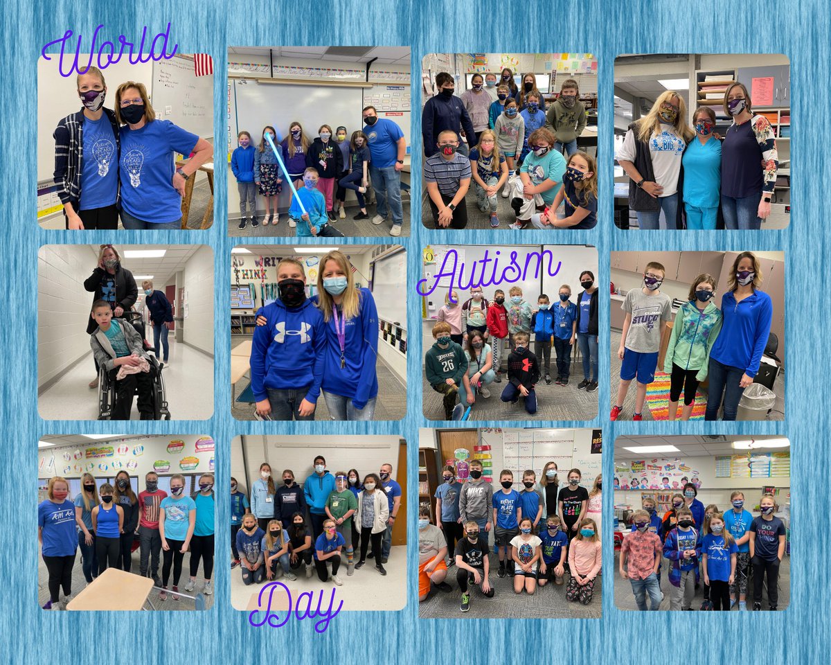 cljonesms's tweet photo. Our #cljms world has turned blue! #autismawareness @MindenWhippets https://t.co/Z98OSbig12