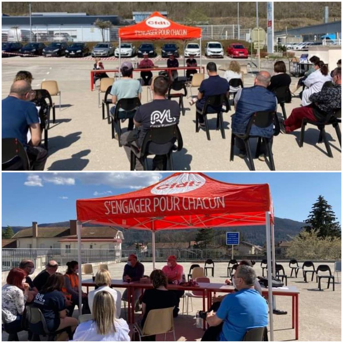 CfdtSce's tweet photo. #rencontre de #section Bourbon à St Lupicin 
Réunion à ciel ouvert 👍 
Merci aux militants pour l accueil 🌞
#Cfdt #Fce #franchecomté https://t.co/t3dGg334qU