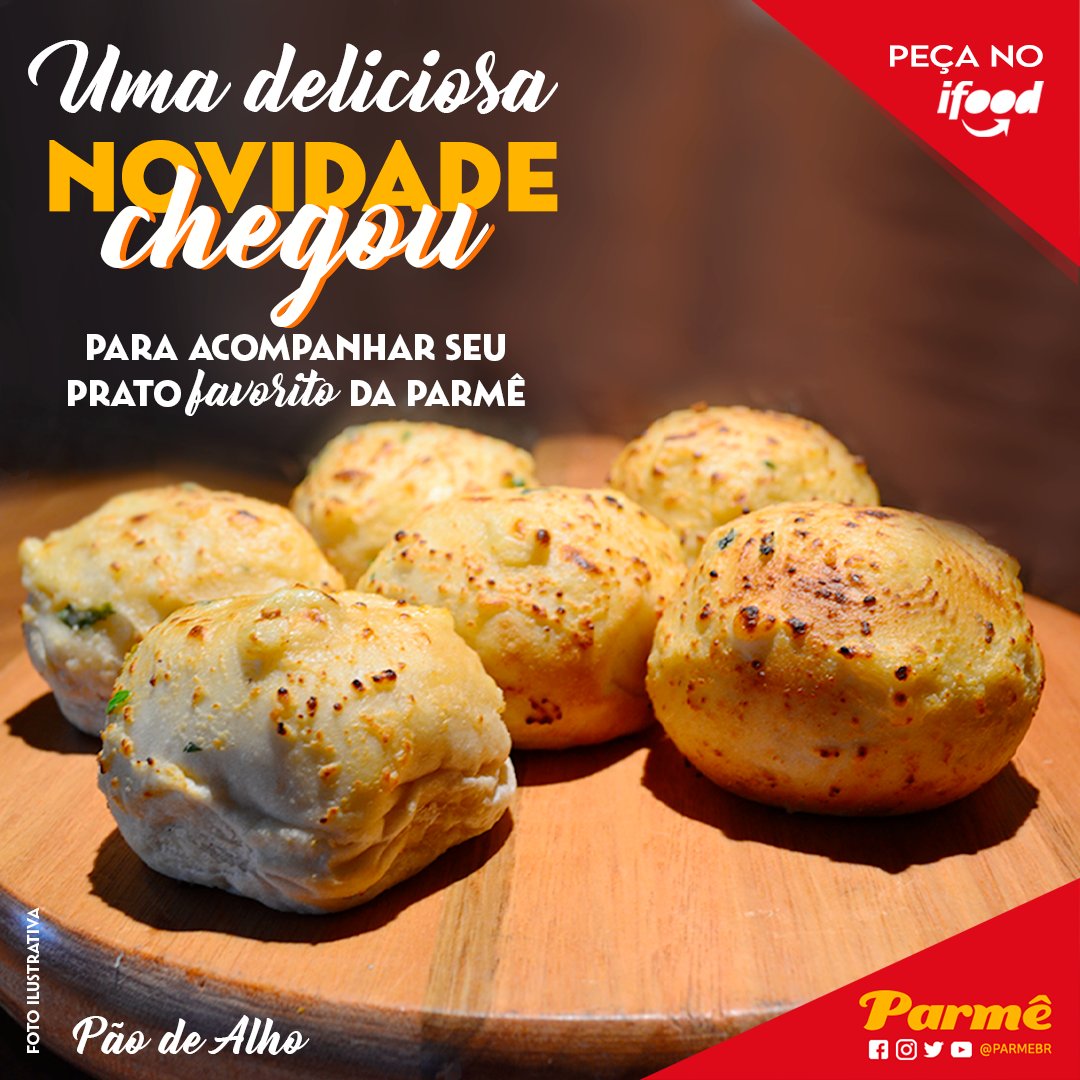 parmebr's tweet photo. Novidade na area para acompanhar seu churrasco 😋🥐

Peça já o seu Pão de Alho Parmê pelo Ifood.

#paodeolho #parmebr #ifoodbrasil #deliveryparme https://t.co/S40CQnYb42