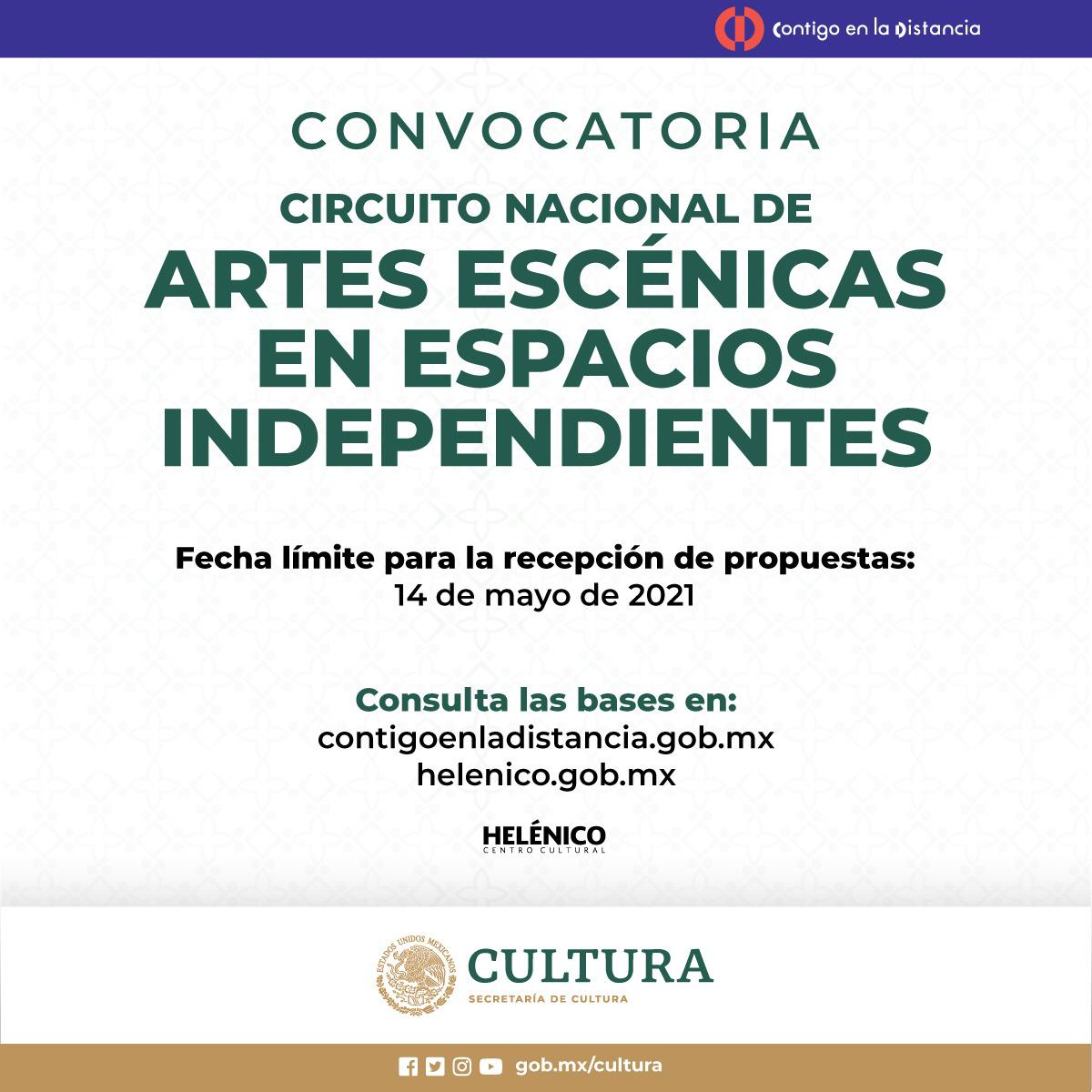 Helenico's tweet photo. 😮 #Entérate 

✒ Esta convocatoria está dirigida a grupos de artes escénicas nacionales que cuenten con puestas en escena previamente producidas y estrenadas de teatro, danza, circo, clown, etc. 

🗣 Conoce las bases:
https://t.co/45loAFTSXD y https://t.co/PIOwqZa6RR
F https://t.co/vD4NI4WDPX