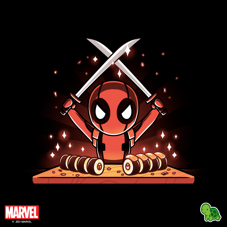 TeeTurtleHQ's tweet photo. Finally got it 🍣
_____________
#chefdeadpool #sushimaster #sushishirt #makingsushi #diysushi https://t.co/xae0bejJS1