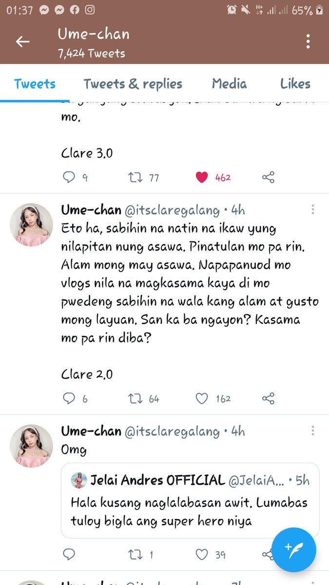 ReddLim3's tweet photo. Pati sariling friend nilalaglag na din siya kasi ayaw sa ginagawa niya #UmeChan #JolaiNoMore #JoLai #KingBadger #JonGutierrez #YUMINGINA #YumiGarcia https://t.co/e6Wuja6E4Y