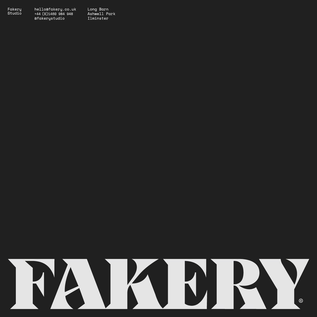 Had the pleasure of rebranding <a href="/wearefakery/">Fakery</a> recently, the masters of 3D &amp; Motion - from bespoke typography to beautiful 3D - looking forward to sharing more soon! Oof