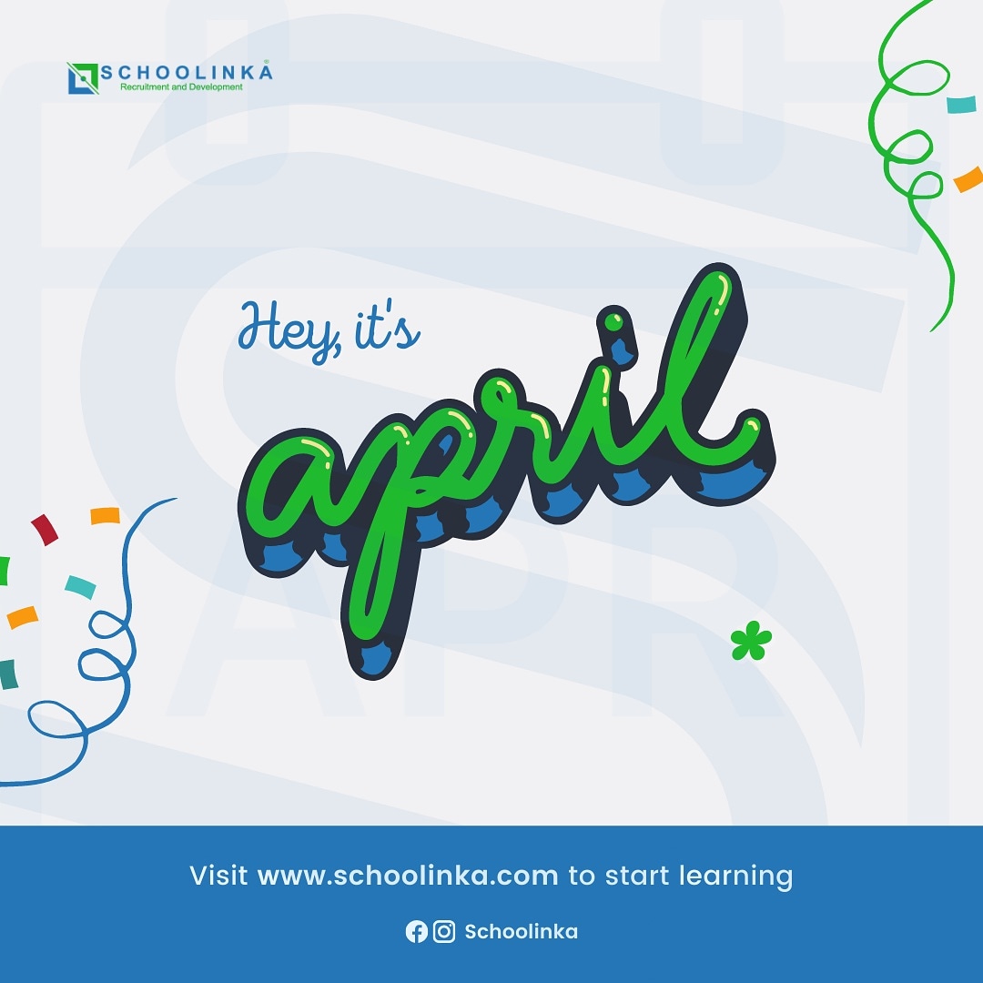 We hope its not too late to wish you a happy new month 😊.  April is the magical month. Be a magical teacher with Schoolinka. Visit our website schoolinka.com and start learning for free!