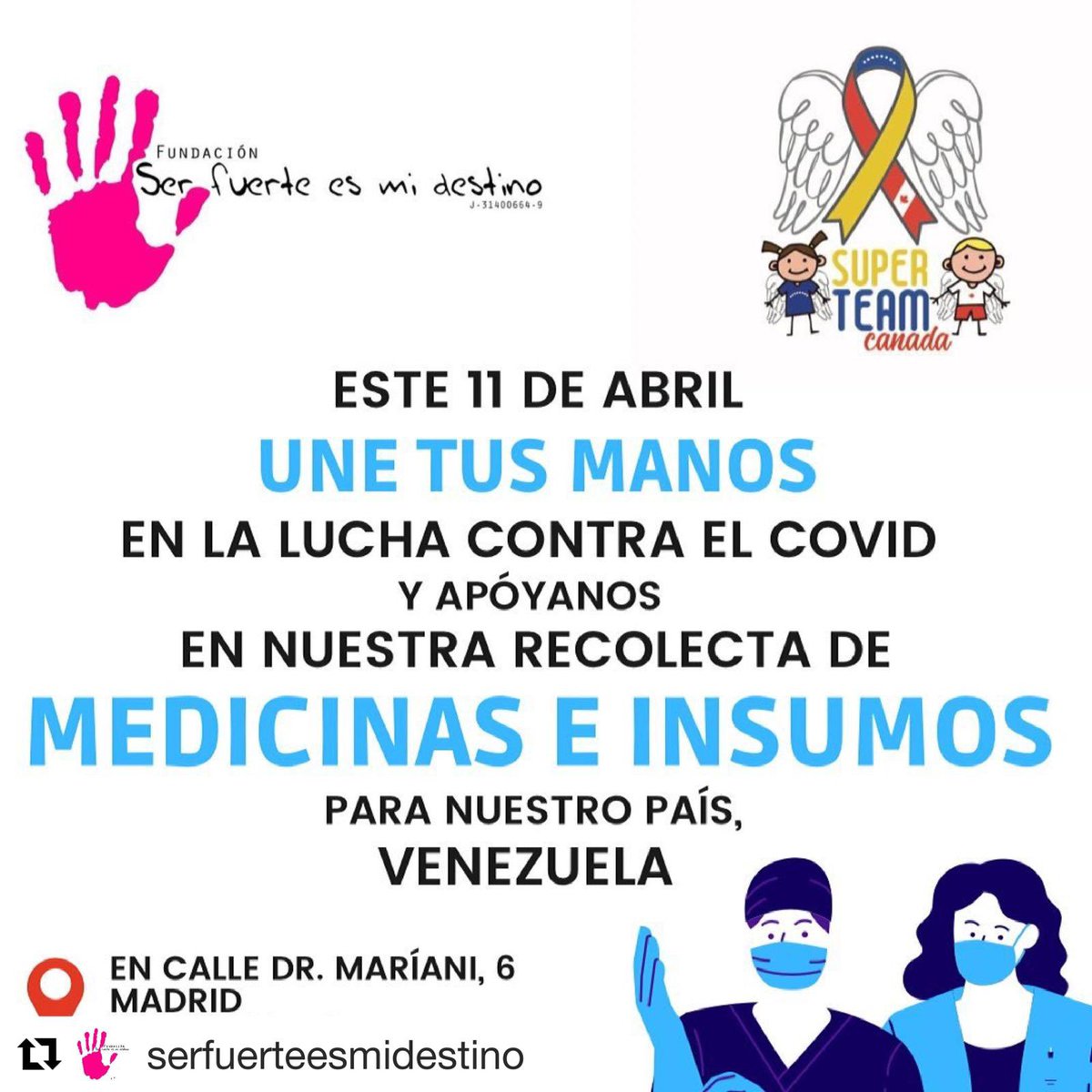 Jeanmujica's tweet photo. Que TWITTER haga su magia. Para nadie es un secreto la situación a nivel mundial. Pero para mucho si es secreto lo que está viviendo nuestra gente en VENEZUELA. Tenemos una recolecta de insumos y medicinas para nuestra gente este 11 de abril. Y un RT vale oro. Ayúdennos a ayudar https://t.co/NJjgzsuDSw