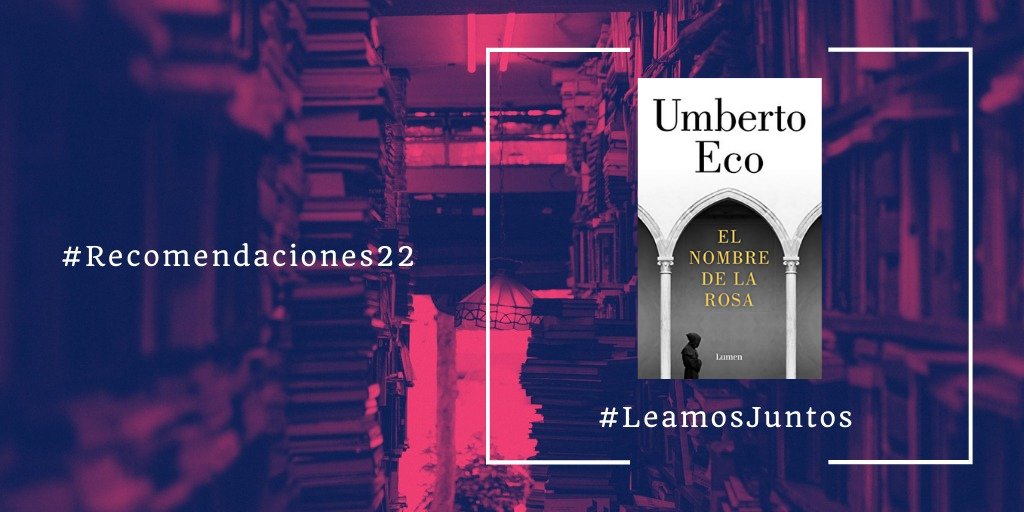 Canal22's tweet photo. ‘Sin unos ojos que lo lean, un libro contiene signos que no producen conceptos. Y por lo tanto, es mudo.’
 
#LeamosJuntos “El nombre de la rosa” de Umberto Eco. https://t.co/dRM8QpPHOF
