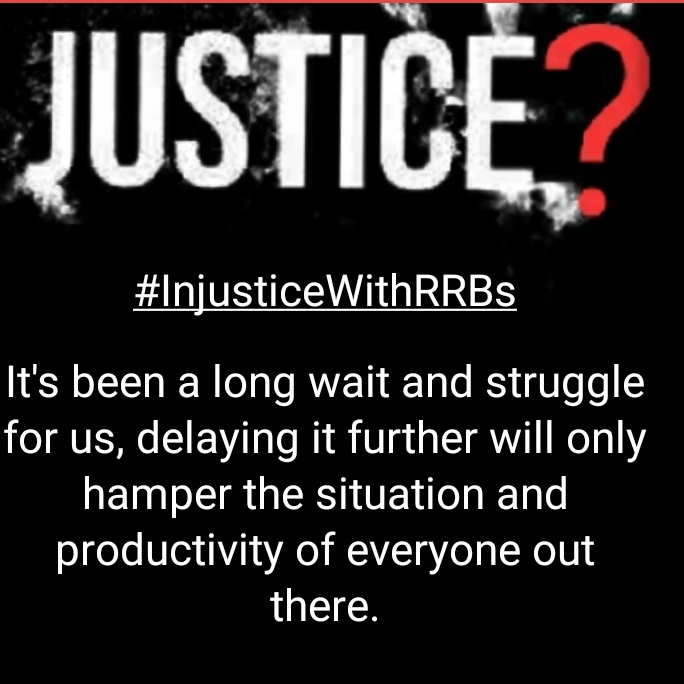 RaviPra21602197's tweet photo. @HansrajMeena @nsitharaman @narendramodi #InjusticeWithRRBs https://t.co/nefPeBNKrO