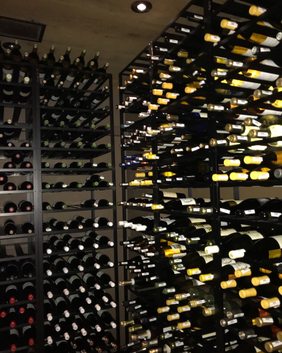 WineRacksMarcus's tweet photo. When planning for your wine storage you want to store Wine Bottles Horizontally in a wine rack. Keeping wine on its side helps keep the cork moist, which is key for long-term storage, as a dried out cork can cause seepage and premature aging. #WineRacksbyMarcus #WineRacks https://t.co/3VFoHZrY1C