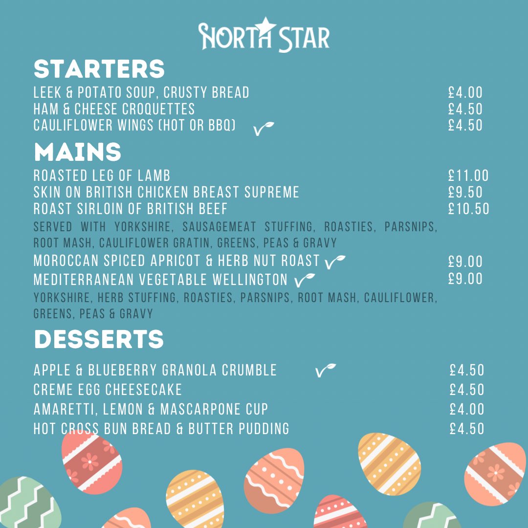 🐣 Easter Sunday is almost here, we have extended our Delivery &amp; Collection this week from 12-5:30 
Pre-order now to avoid disappointment - NorthStarCardiff.com