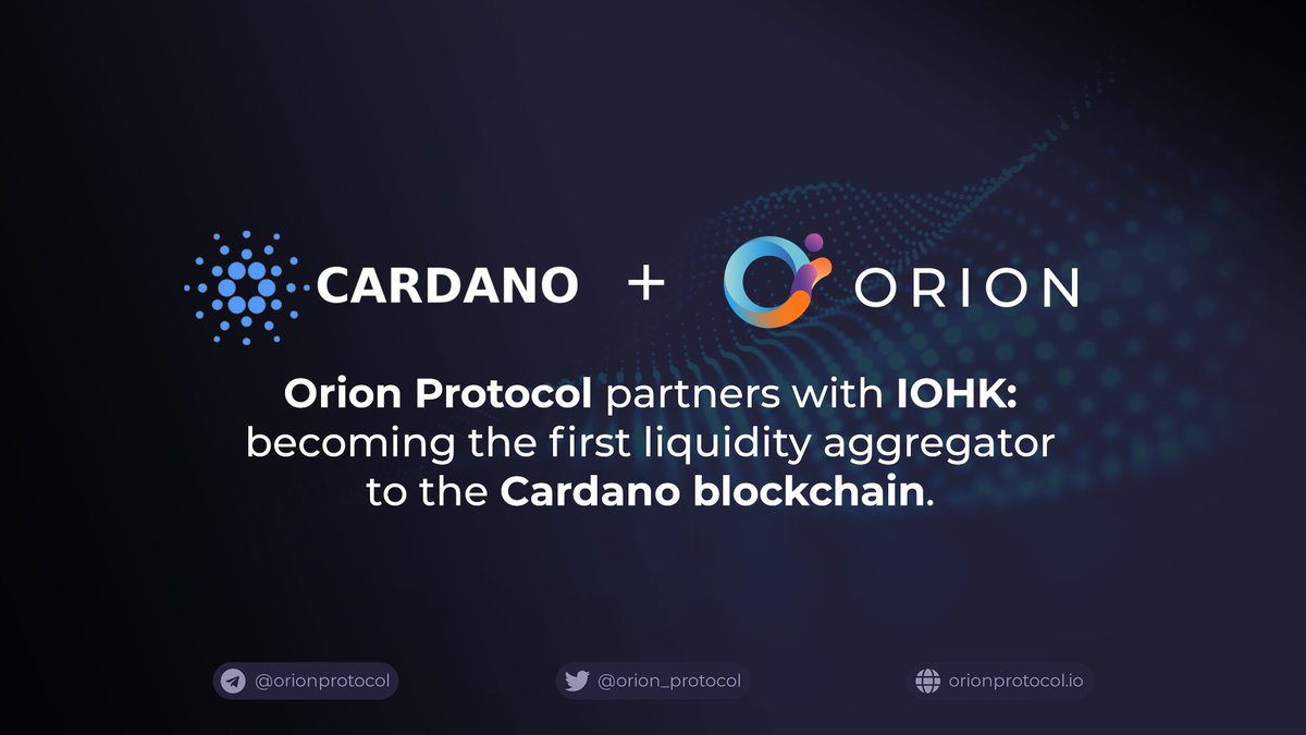 BuildOnLumia's tweet image. Orion Protocol partners with @InputOutputHK to become the first liquidity aggregator to the @Cardano blockchain 💧

Meanwhile, the pair will work together to enable the scalability and sustainability of the #DeFi and #NFT spaces. 

$ORN x $ADA

Read more: blog.orionprotocol.io/cardano