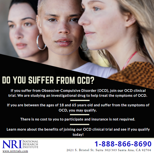 NRITrials's tweet photo. Do you suffer from #OCD? Consider joining a #clinicaltrial https://t.co/DFFhRNcPSU