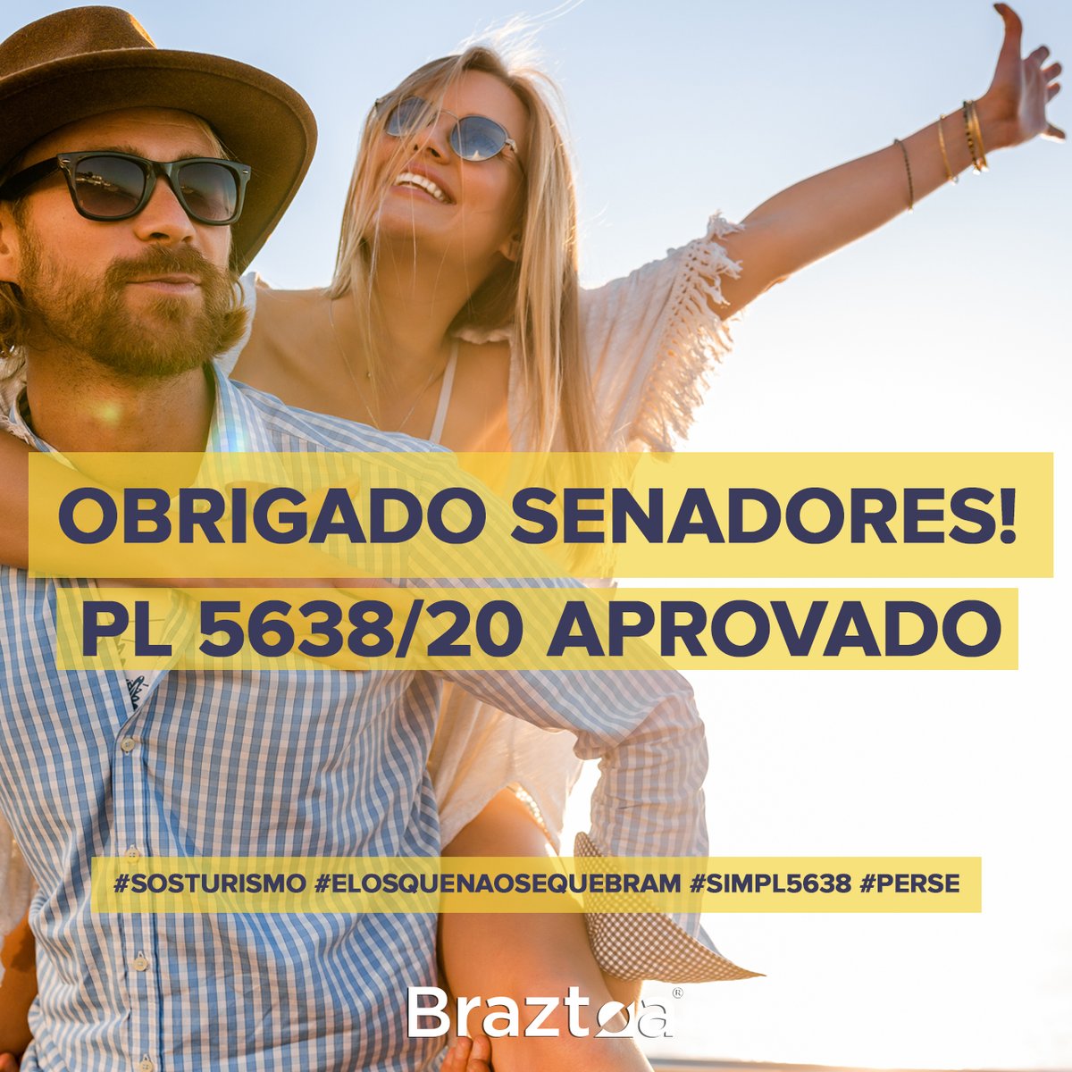 braztoa's tweet photo. A Braztoa agradece a todos que vêm apoiando a causa, e principalmente aos Senadores que votaram sim ao #PL5638, que defende o Programa Emergencial de Recuperação do Setor de Eventos e Turismo! Seguimos juntos pelo turismo, juntos somos mais fortes!
#SOSTURISMO #SIMPL5638 #PERSE https://t.co/9Vp5ZDVtUe