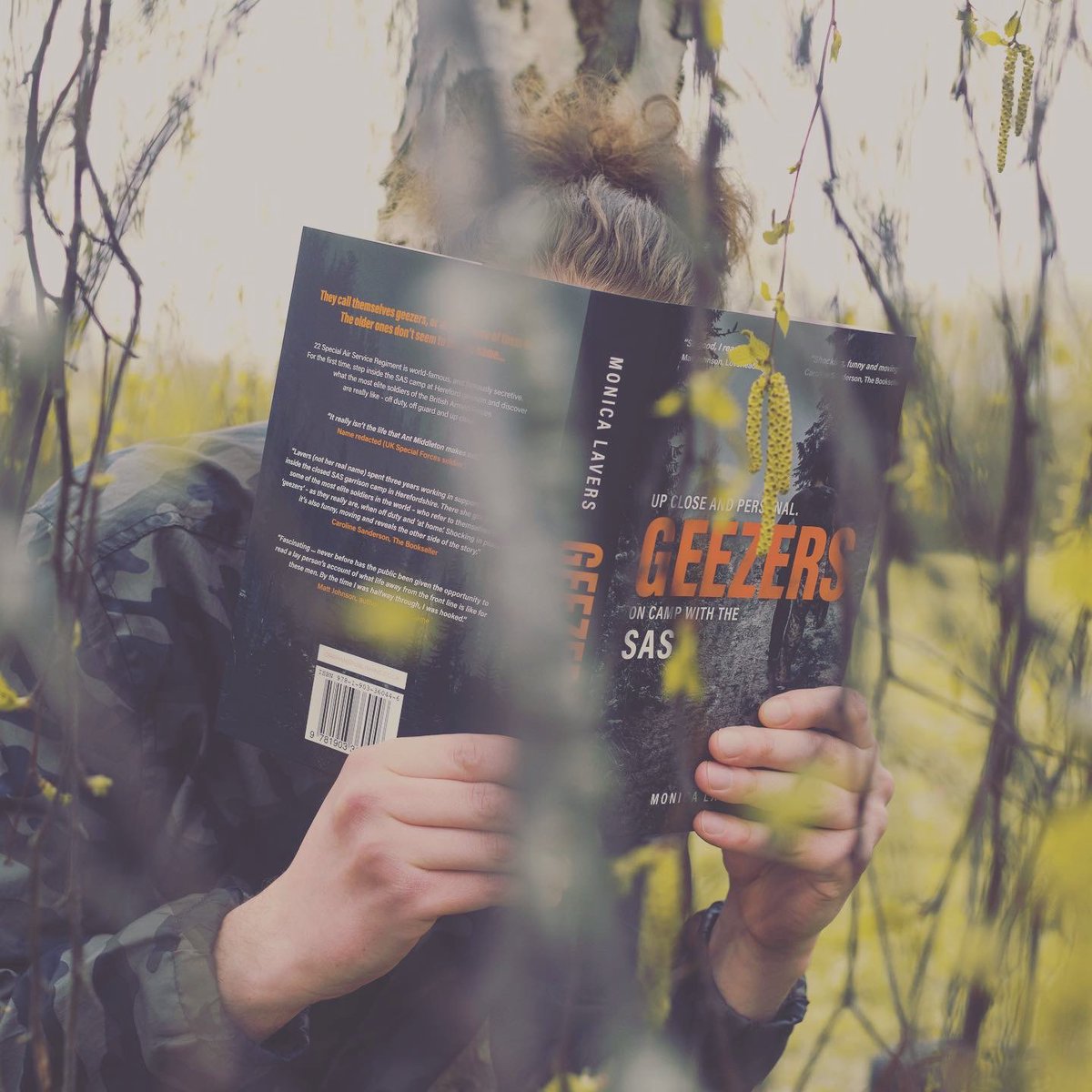 orphanspress's tweet photo. We've gone incognito for the launch of GEEZERS - the inside story of life on the SAS camp. Can you guess which designer is hiding behind the eye-catching cover?

Grab an early copy before it hits the shops in April with free postage this weekend!

https://t.co/dokPm8U1AM https://t.co/OJ3h1r37Nn