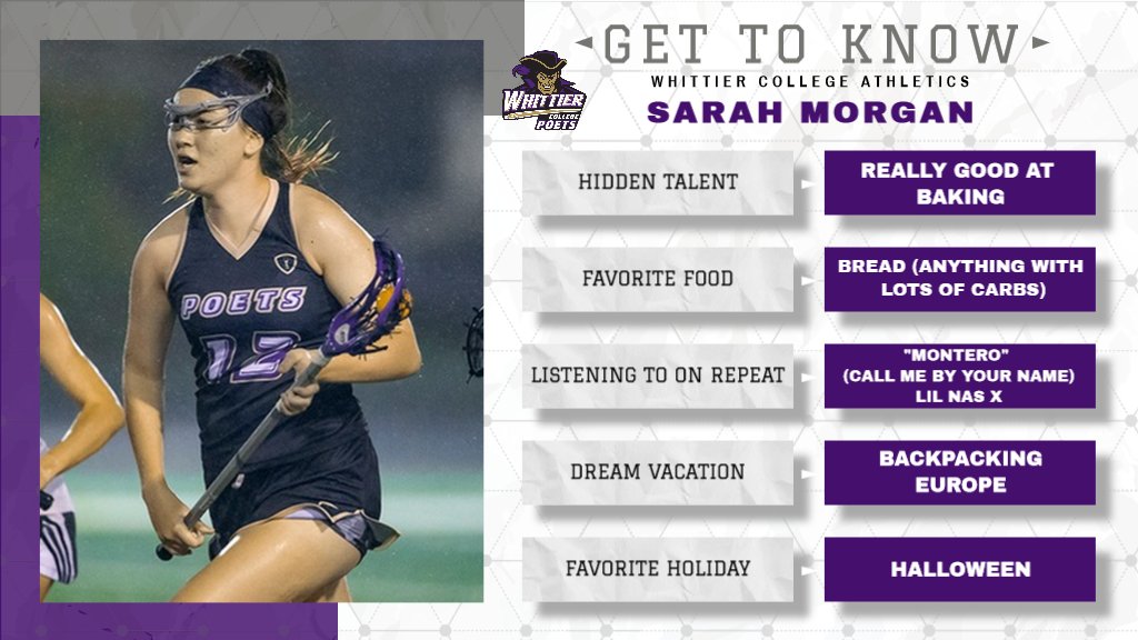 wcpoets's tweet photo. Get to know Women's Lacrosse senior attacker Sarah Morgan in our next #PoetProfile https://t.co/Xge6F4vbBM